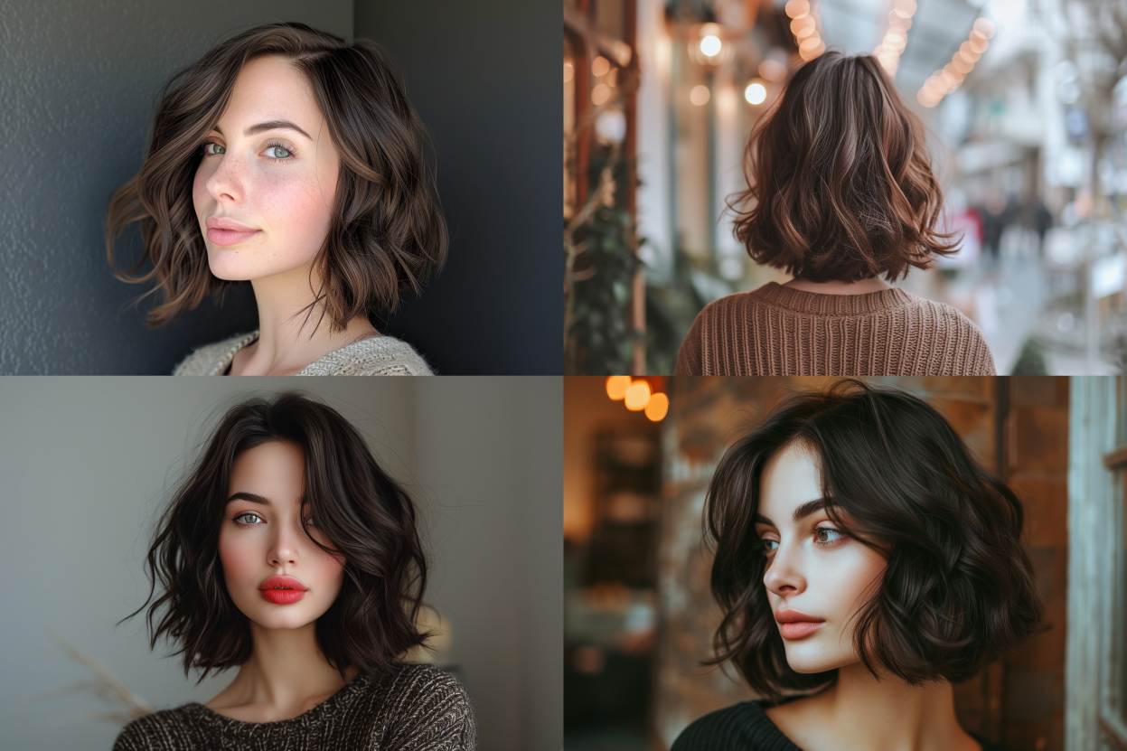 DARK ASH BLONDE Deep Lace Part Wig Brown Roots Short Layered Waves  Asymmetrical Wavy Hair Synthetic Natural Voluminous Hairstyle - Etsy