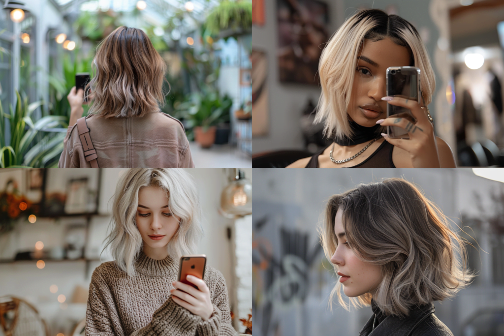 Rooted Bob with Ashy Ends