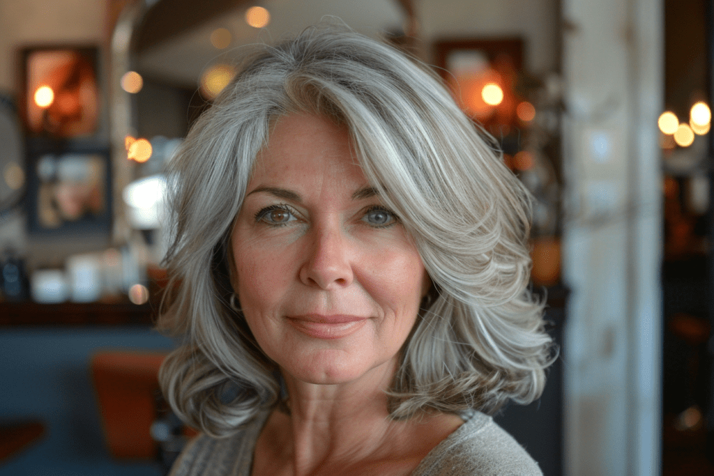 19 Chic and Simple Medium-Length Hairstyles for Women Over 60 COVER