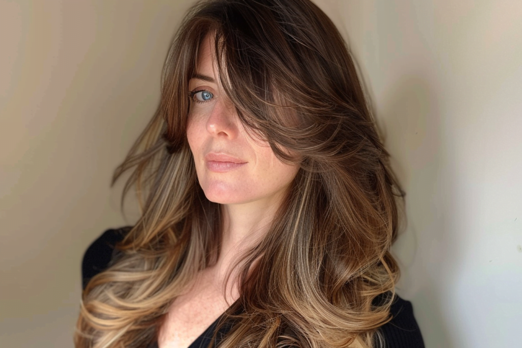 25 Perfect Long Layered Hairstyles with Curtain Bangs